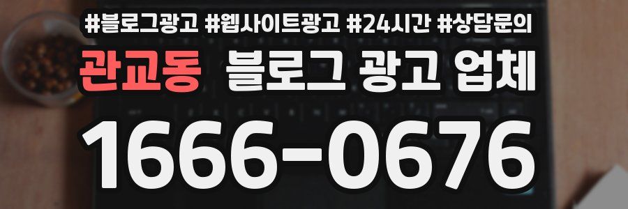 관교동 블로그 광고 업체
