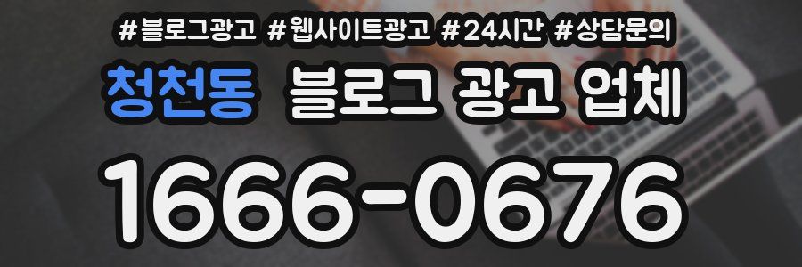청천동 블로그 광고 업체