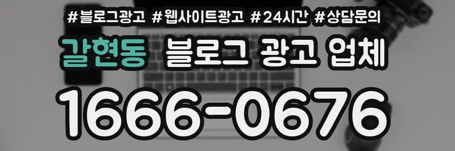 갈현동 블로그 광고 업체
