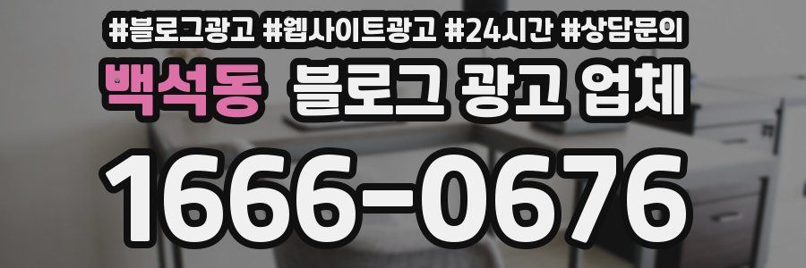 백석동 블로그 광고 업체