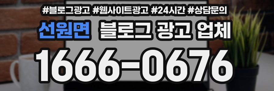선원면 블로그 광고 업체