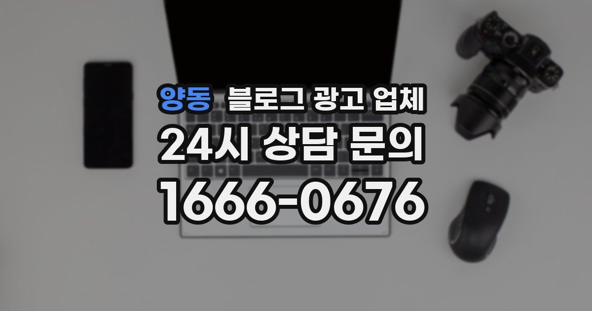 양동 블로그 광고 업체