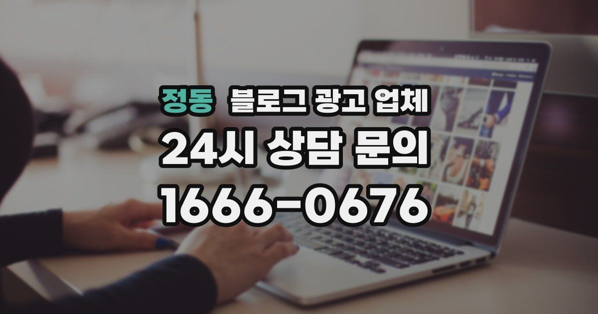 정동 블로그 광고 업체