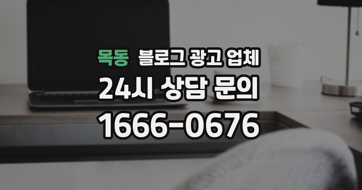 목동 블로그 광고 업체