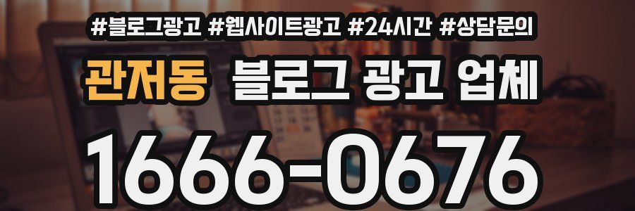 관저동 블로그 광고 업체
