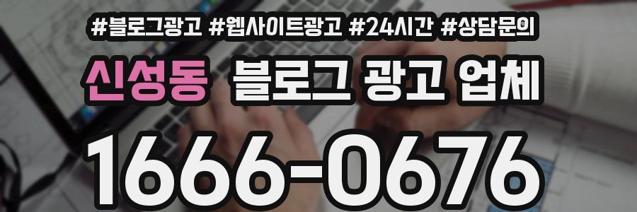 신성동 블로그 광고 업체