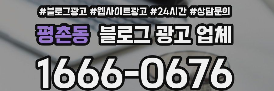 평촌동 블로그 광고 업체
