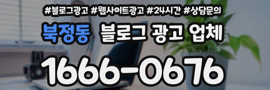 북정동 블로그 광고 업체