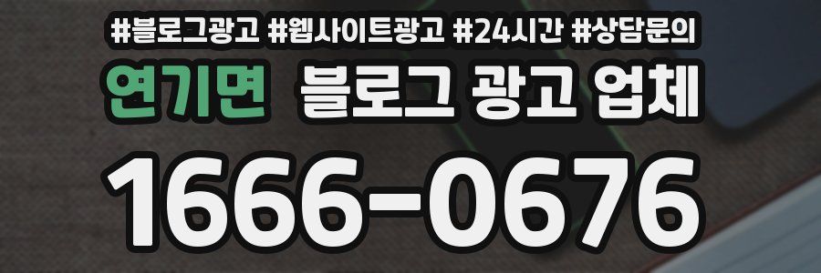 연기면 블로그 광고 업체
