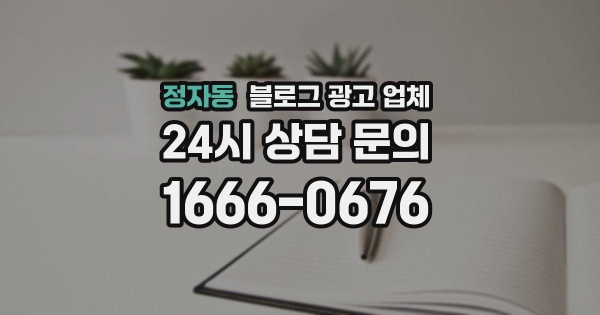 정자동 블로그 광고 업체