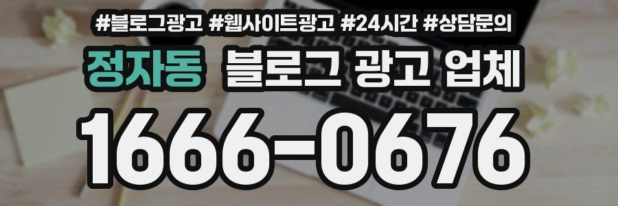 정자동 블로그 광고 업체