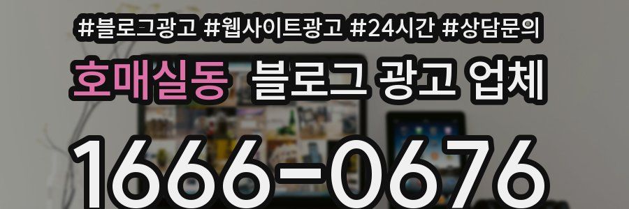 호매실동 블로그 광고 업체