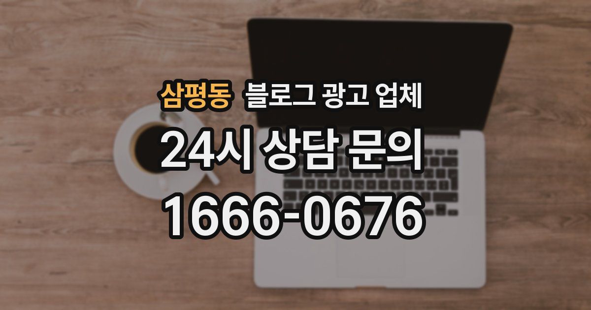 삼평동 블로그 광고 업체