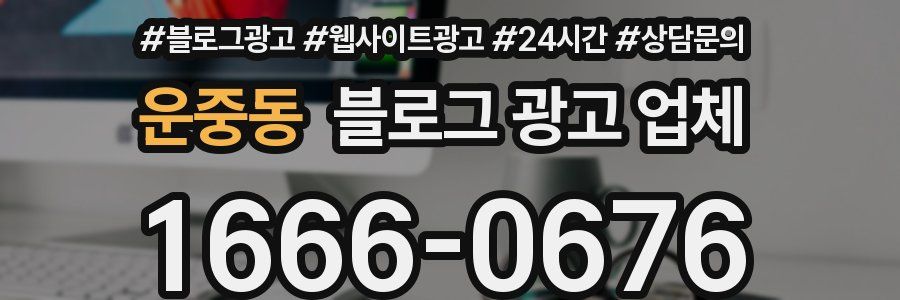 운중동 블로그 광고 업체
