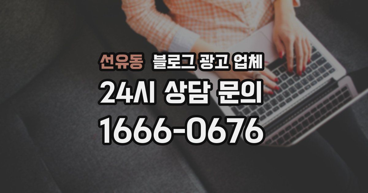 선유동 블로그 광고 업체