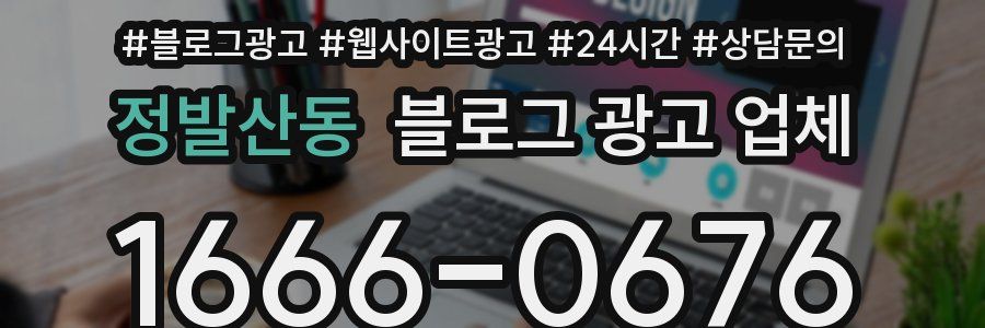 정발산동 블로그 광고 업체