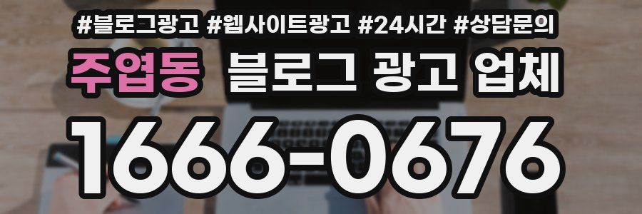 주엽동 블로그 광고 업체