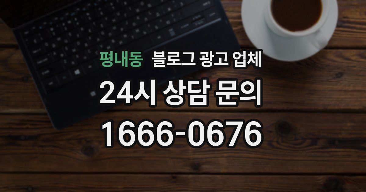 평내동 블로그 광고 업체