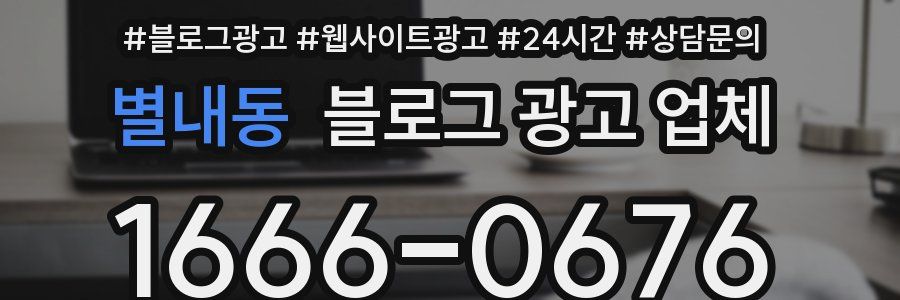 별내동 블로그 광고 업체