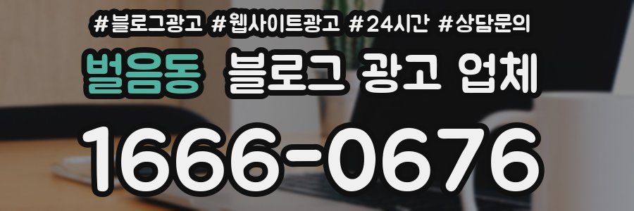 벌음동 블로그 광고 업체