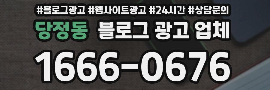 당정동 블로그 광고 업체