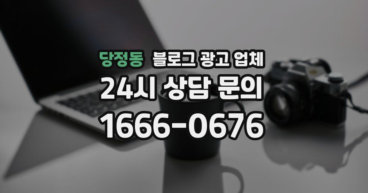 당정동 블로그 광고 업체