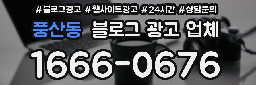 풍산동 블로그 광고 업체