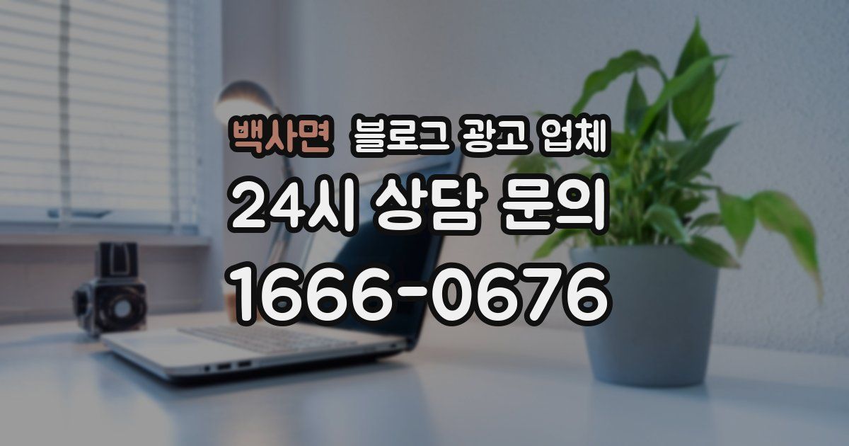 백사면 블로그 광고 업체
