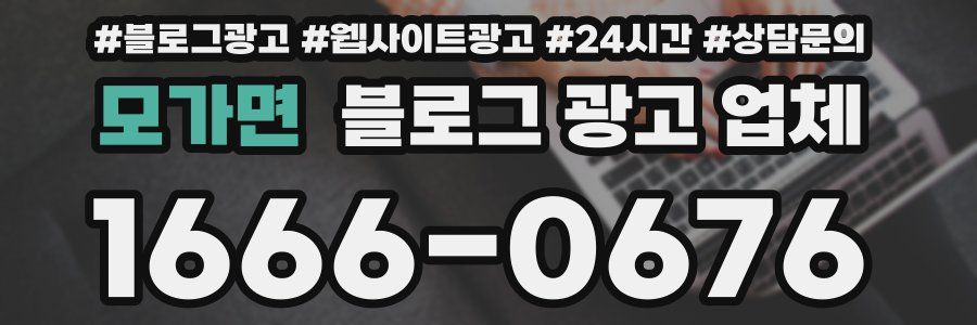 모가면 블로그 광고 업체