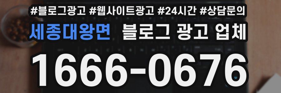 세종대왕면 블로그 광고 업체