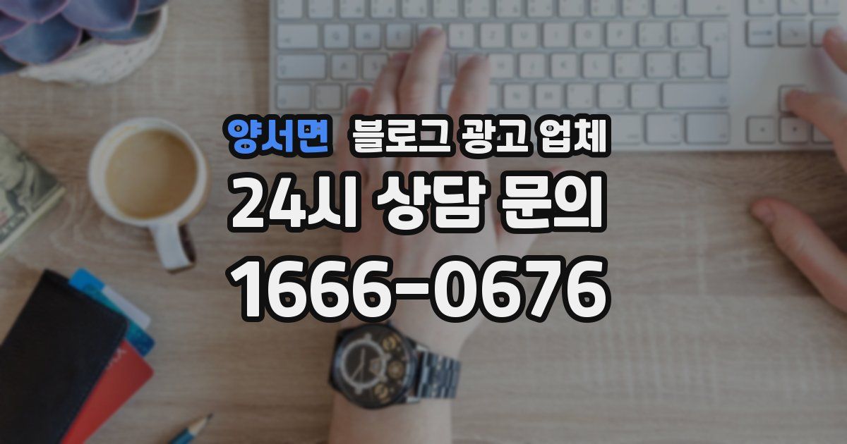 양서면 블로그 광고 업체