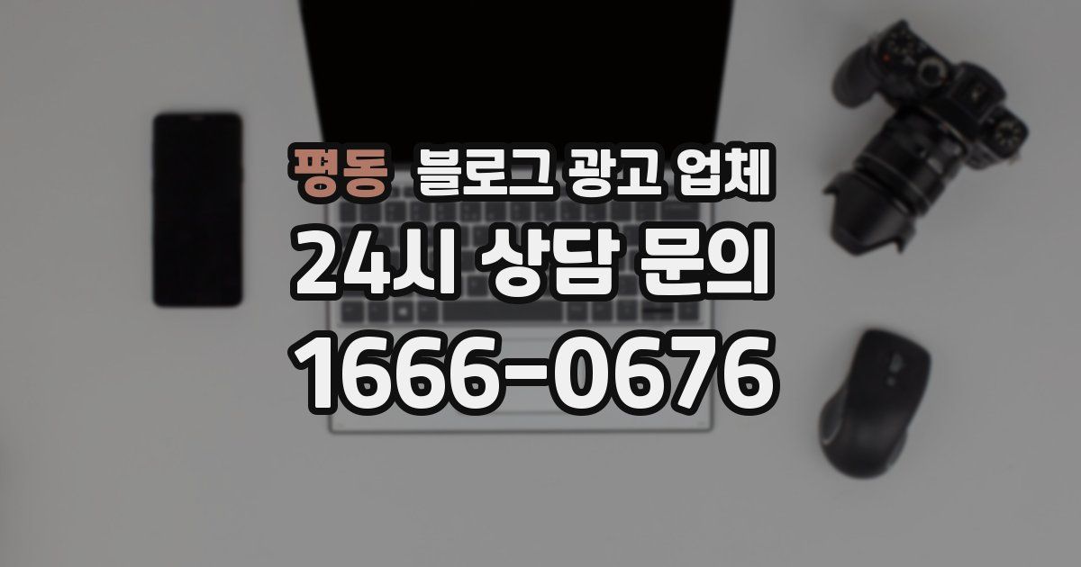 평동 블로그 광고 업체