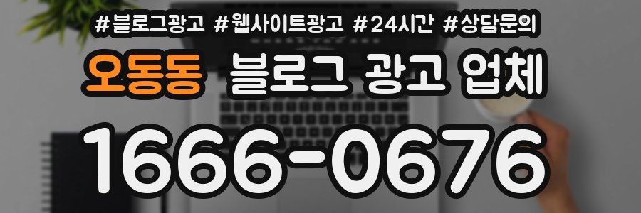 오동동 블로그 광고 업체