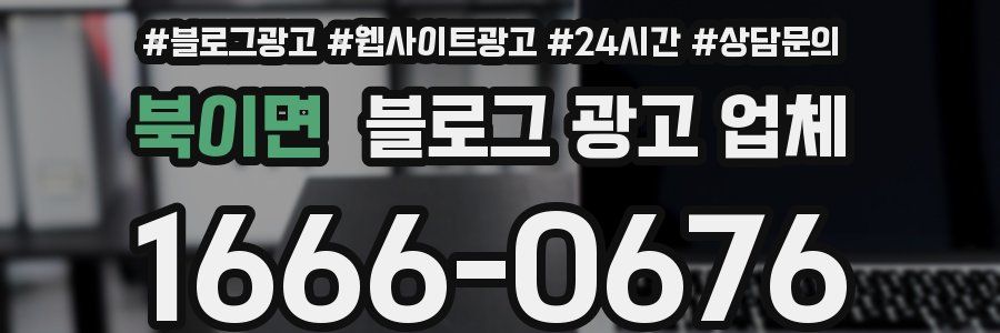 북이면 블로그 광고 업체