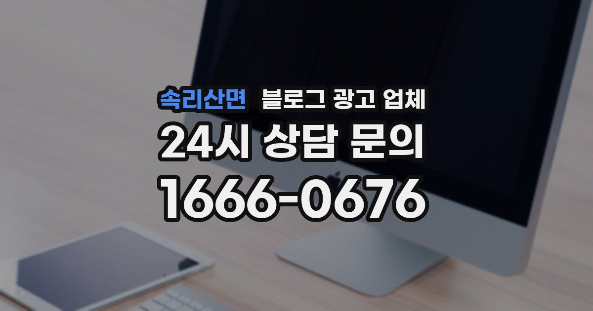 속리산면 블로그 광고 업체