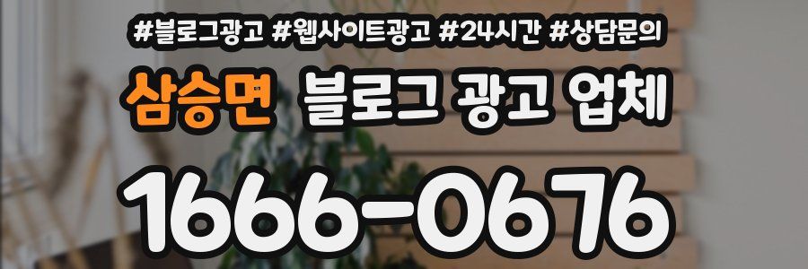 삼승면 블로그 광고 업체