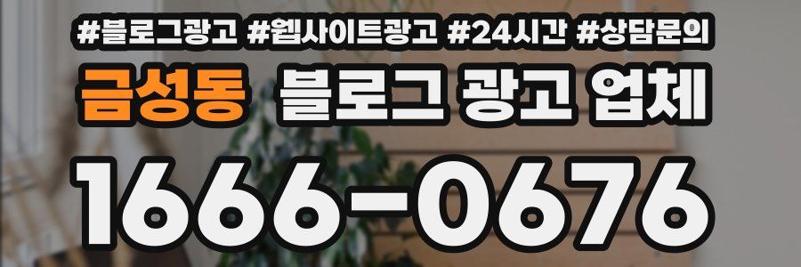 금성동 블로그 광고 업체