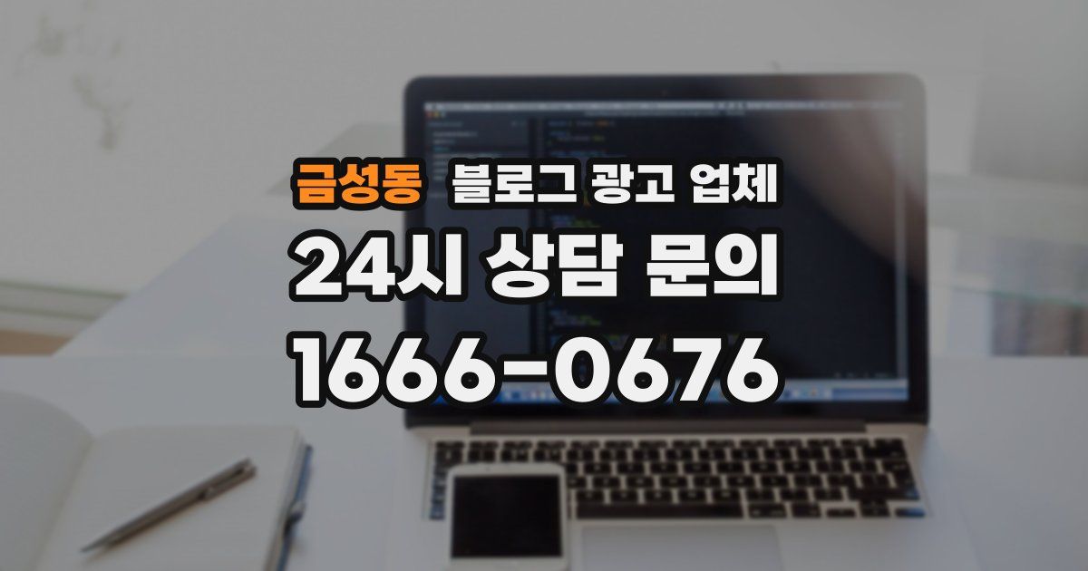 금성동 블로그 광고 업체