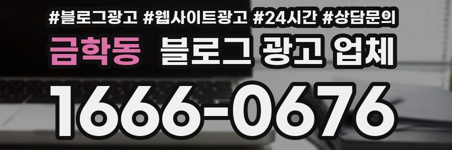 금학동 블로그 광고 업체