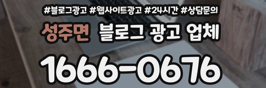 성주면 블로그 광고 업체