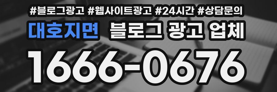 대호지면 블로그 광고 업체