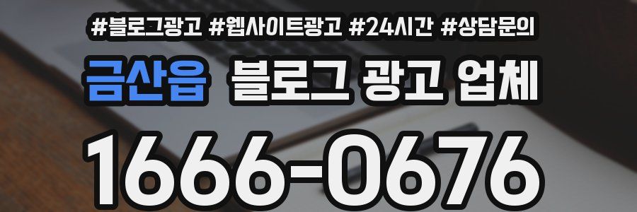 금산읍 블로그 광고 업체