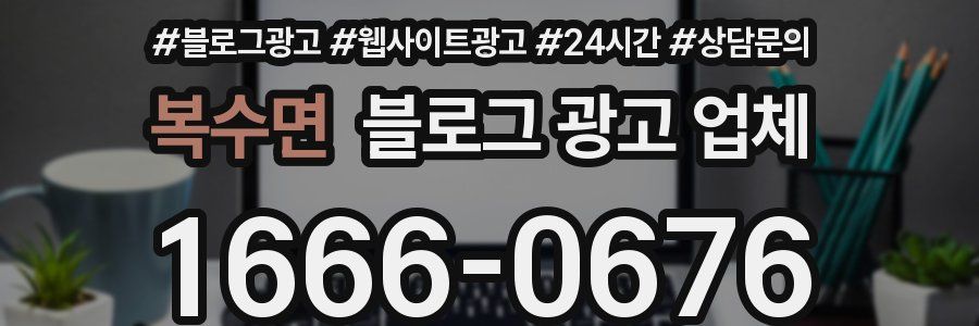 복수면 블로그 광고 업체