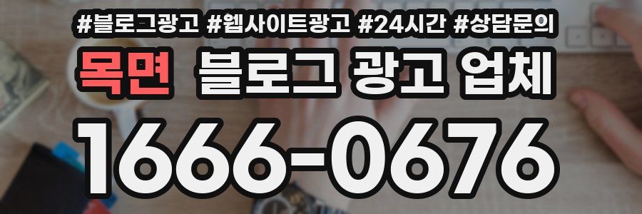 목면 블로그 광고 업체