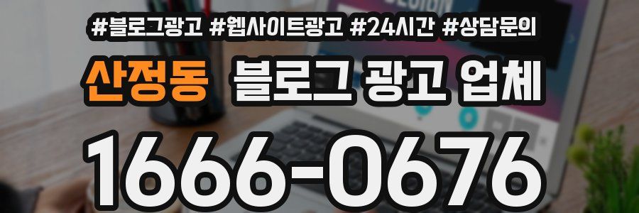 산정동 블로그 광고 업체