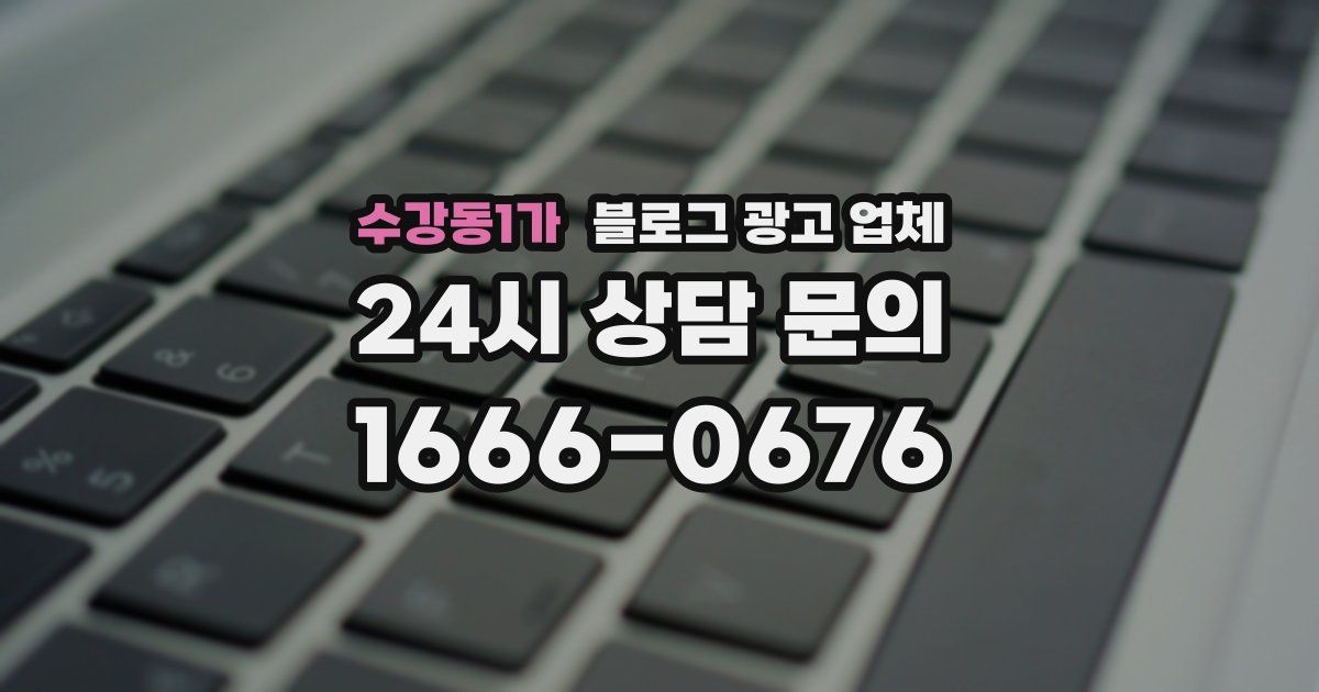 수강동1가 블로그 광고 업체