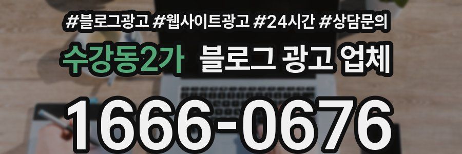 수강동2가 블로그 광고 업체