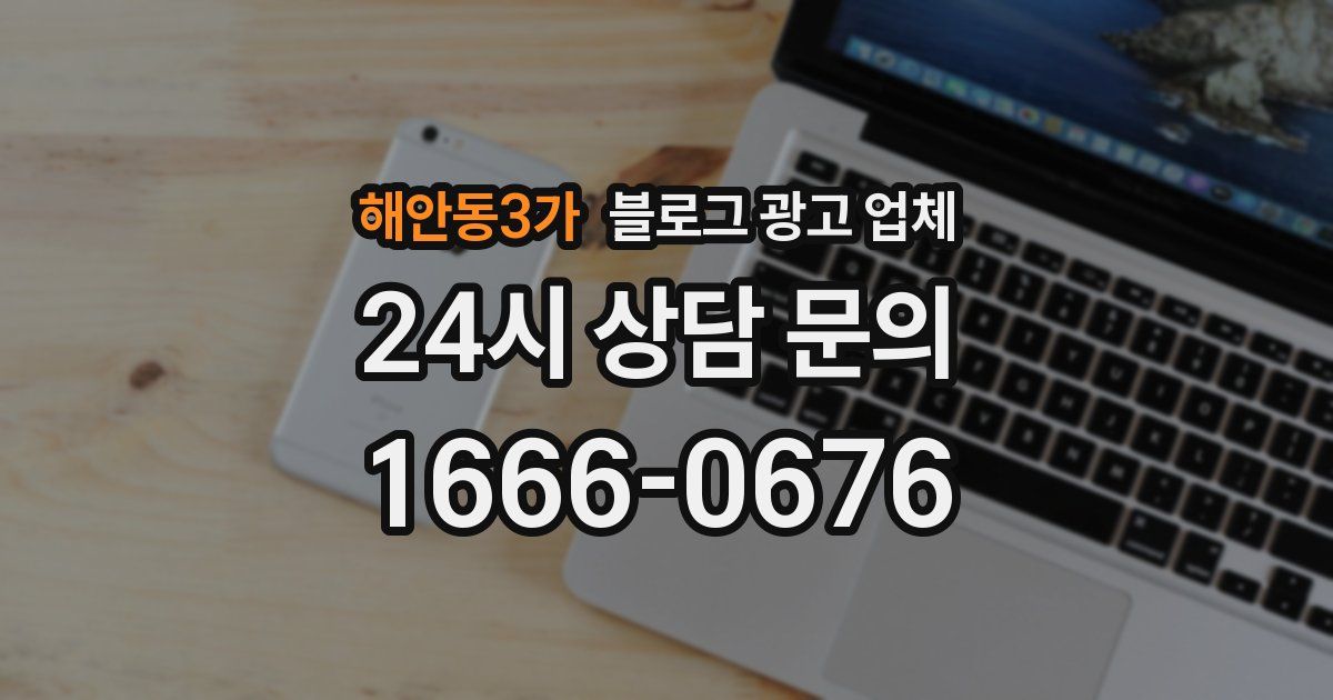 해안동3가 블로그 광고 업체