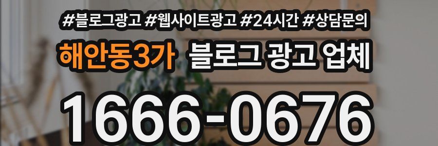 해안동3가 블로그 광고 업체
