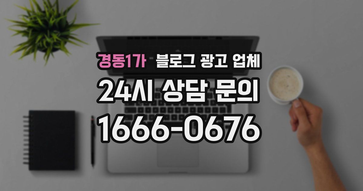 경동1가 블로그 광고 업체